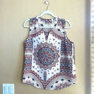 Multicolor sleeveless blouse